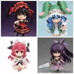 

Anime Date A Live Tokisaki Kurumi Yoshino Tohka Yatogami Itsuka Kotori Juguetes PVC Action Figure Collectible Kids Toys 4pcs/Set