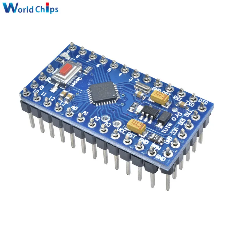 10 шт. плата Atmega328P Pro Mini 328 Atmega328 5 в 16 МГц м модуль платы для Arduino совместимый с Nano Micro