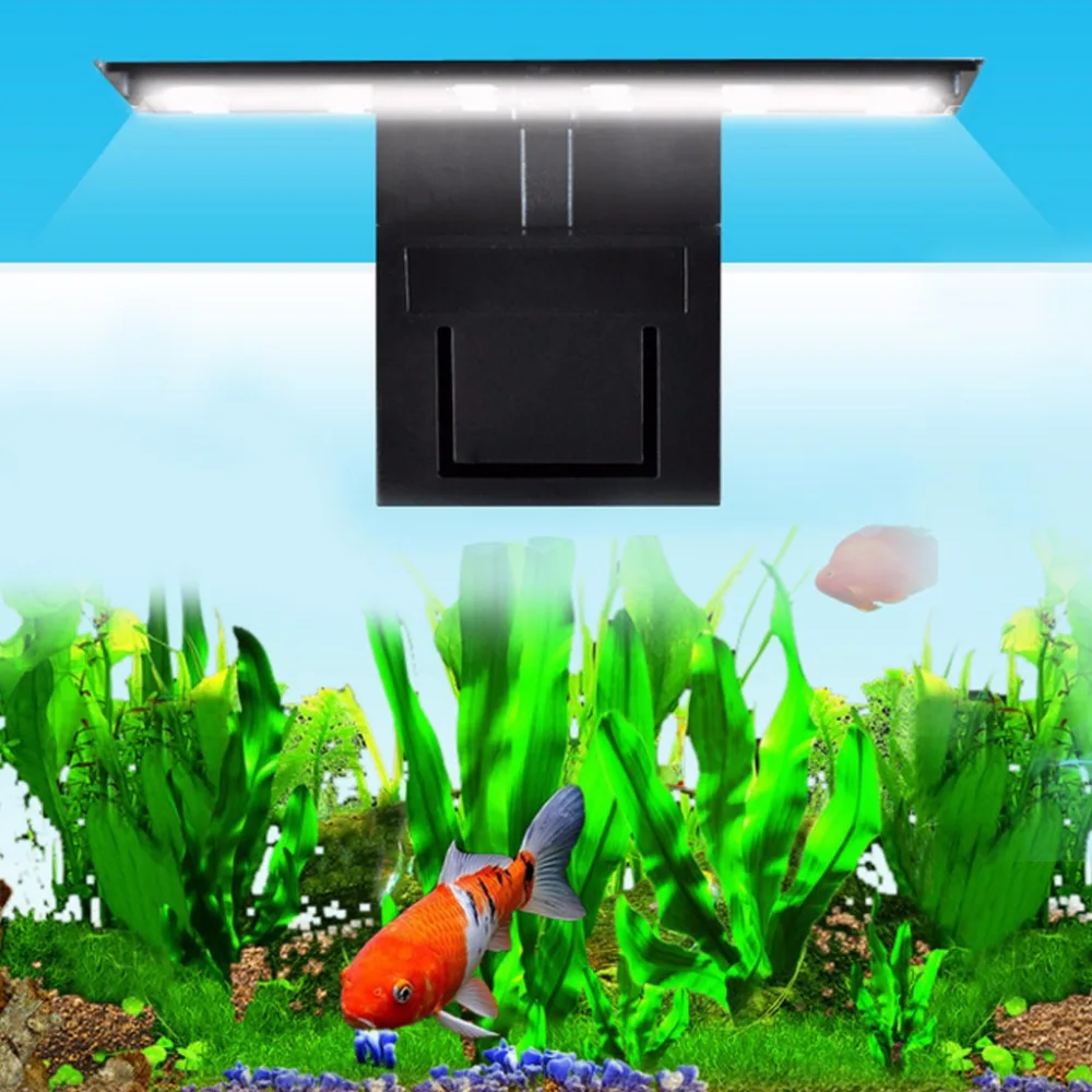 Аквариумный светильник с зажимом 12 светодиодов белый цвет|led aquarium fish tank|lamp tankled tank