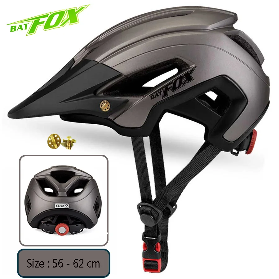 692-Titanium-Black Batfox велосипедный шлем для женщин и мужчин велосипедный шлем MTB велосипед горная дорога для верховой езды безопасность Спорт на открытом воздухе легкий большой козырек шлемы - Цвет: 692-Titanium-Black