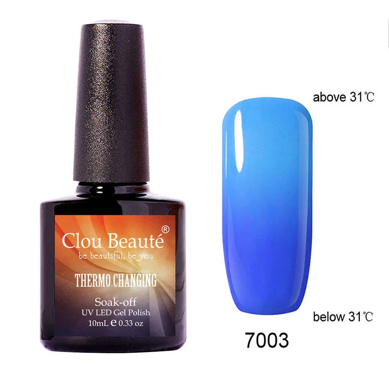 7003 Clou Beaute термо-сменный Гель-лак для ногтей отмачиваемый УФ-Гель-лак для ногтей горячая Распродажа Гель-лак для температуры лак стойкий лак - Цвет: 7003