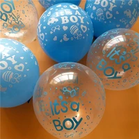 30pcs lot happy birthday decoration balloon clear blue balloon helium balloons it is boy baby 1st birthday latex balloons