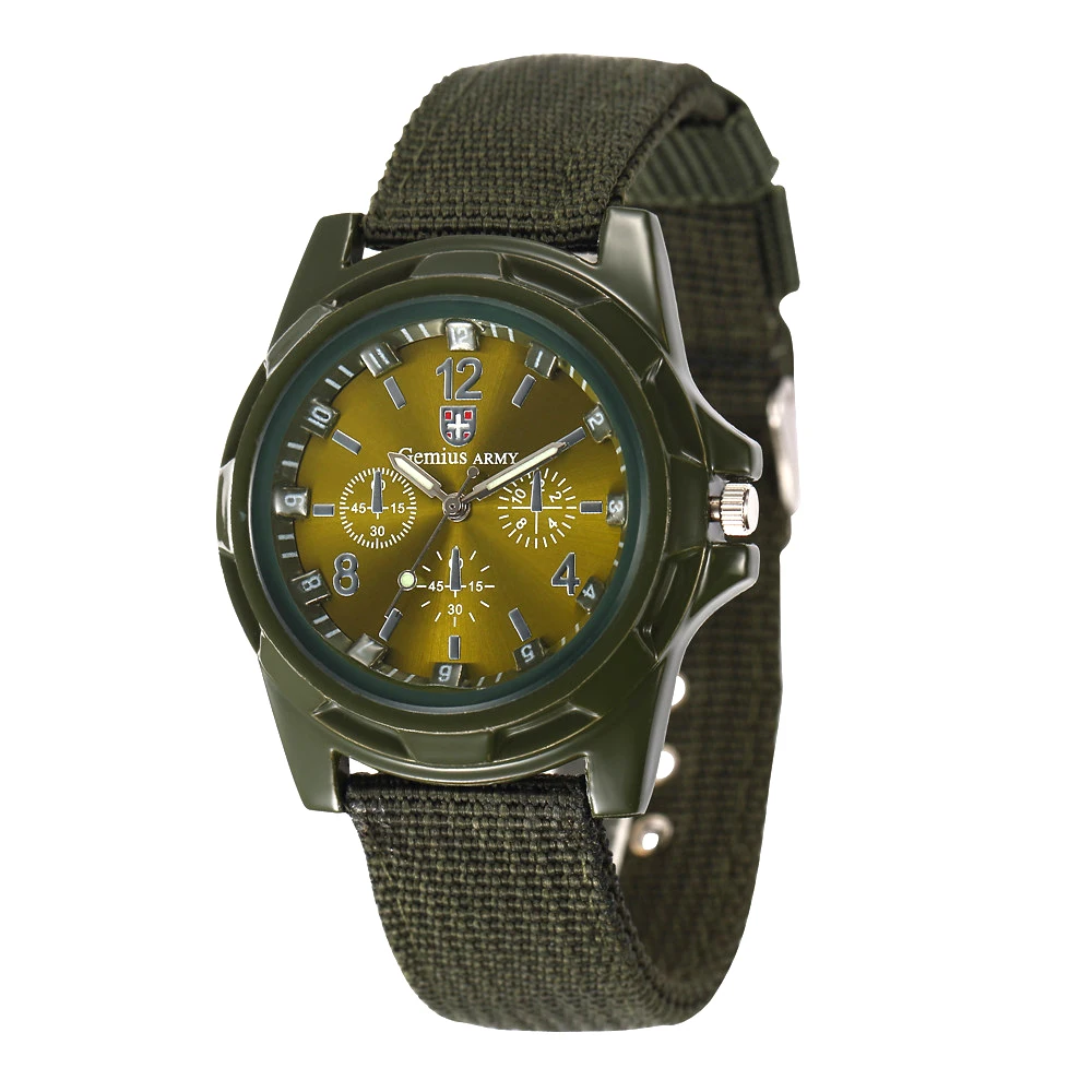 Reloj Hombre мужские часы кварцевые военные спортивные холщовые водонепроницаемые