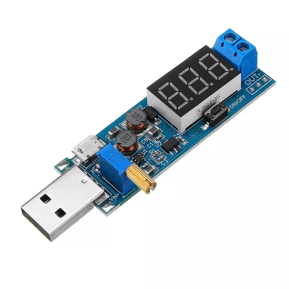 DC 3 5 12V To 1 2 24V USB Step UP / Down источник питания Регулируемый понижающий