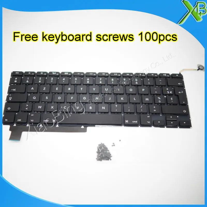Совершенно новый для MacBook Pro 15 4 &quotA1286 AZERTY FR Французская клавиатура + 100 шт. винты