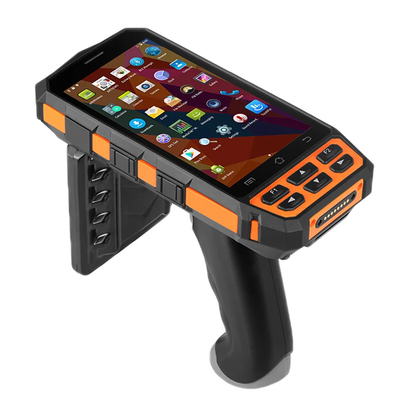 SM-DT510 прочный GSM 4G портативный компьютер Android 7,0 сканер штрих-кода 1D 2D NFC RFID UHF считыватель КПК с пистолетной рукояткой