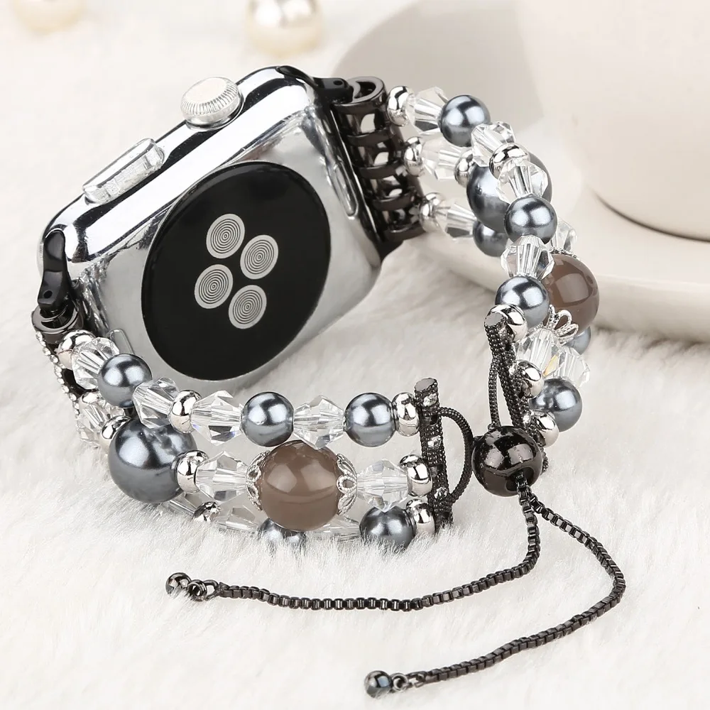 Пояс ручной работы для Apple watch band 38 мм 42 мм 40 мм 44 мм с агатовым браслетом Для iWatch band adjustment Sport series 4 3 2 1series 5