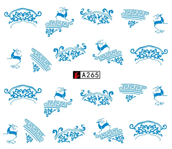 5sheet 24types Porcelain China Nail Water Stickers Designs Art Decals Makeup DIY Tattoos Manicure A265-288 | Красота и здоровье