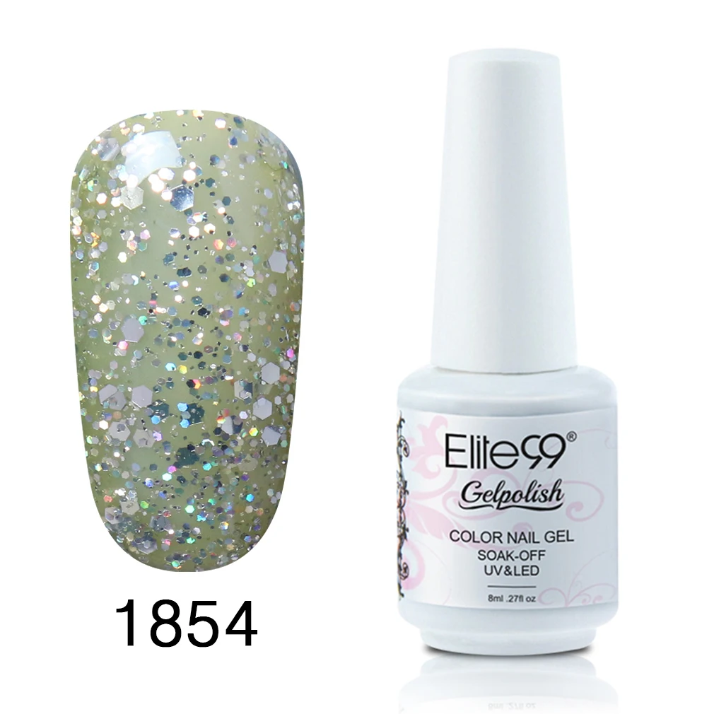 1854 Elite99 Гель-лак UV Vernis полуперманентный праймер верхнее покрытие 8 мл полигель лак для ногтей маникюрный гель лак для ногтей - Цвет: 1854
