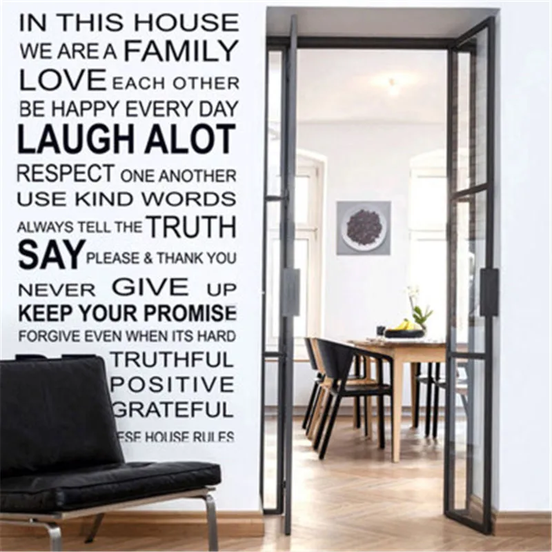 Английские пословицы настенные Стикеры для дома s Декор Наклейка на стену с