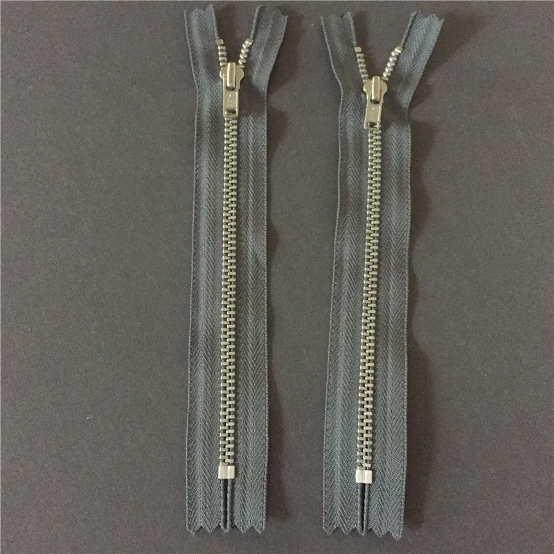 #3 Серебристые алюминиевые металлические зубья закрытая молния планка одежда