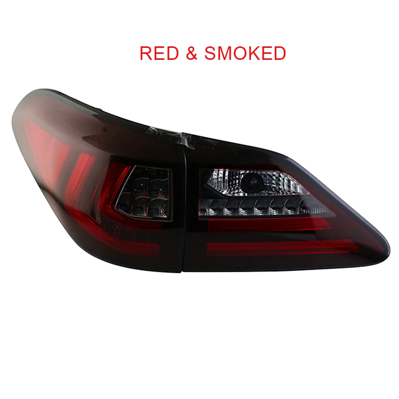 redsmoked Светодиодный задний фонарь светильник в сборе для Lexus RX350 2009- светодиодный задний фонарь лампа фонарь заднего хода последовательного сигнала поворота светильник бег светильник - Цвет: redsmoked