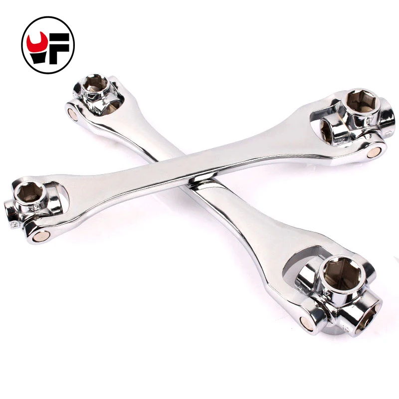 Многофункциональный гаечный ключ 8 в 1 шестигранные головки гнездо 8-21 мм вращение