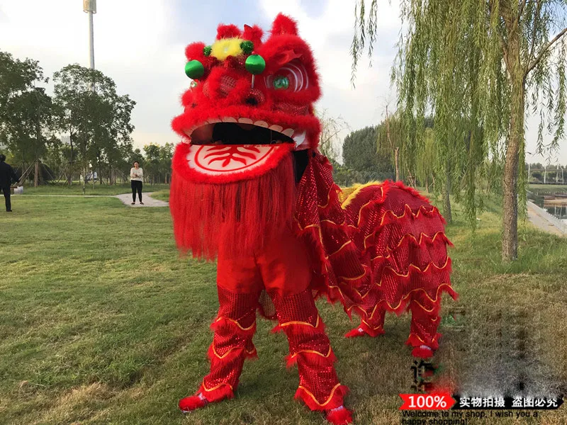 Chineses танцевальный костюм льва традиционная школьная Вечеринка косплей костюм Взрослый размер льва костюмы