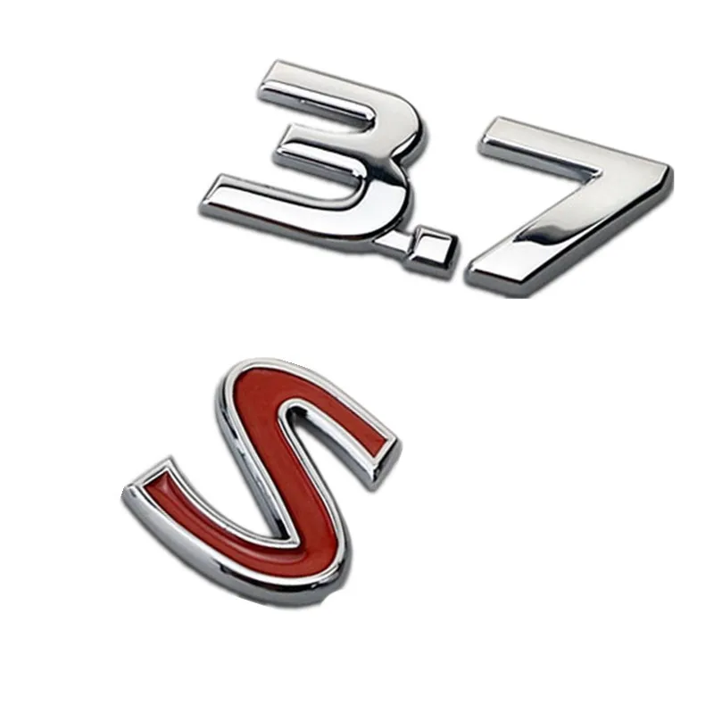 Эмблема Red S 3 7 металлическая наклейка для стайлинга автомобиля сменная на задний