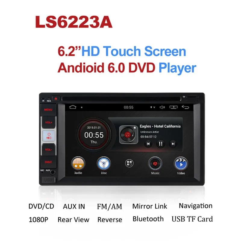 Universal Android 6.0 Quad Core Car DVD Player GPS Navigation BT Stereo Radio RDS Audio Video 2Din Double 2 Din | Автомобили и
