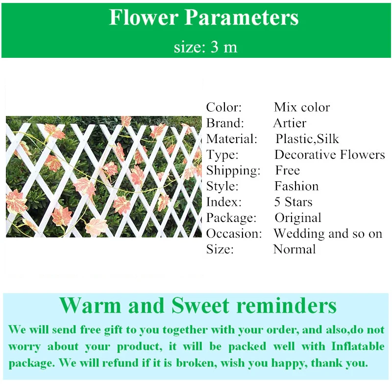 2.4 М Долго Моделирования Восьмиугольная Красный Кленовый Лист Тростника Полосой