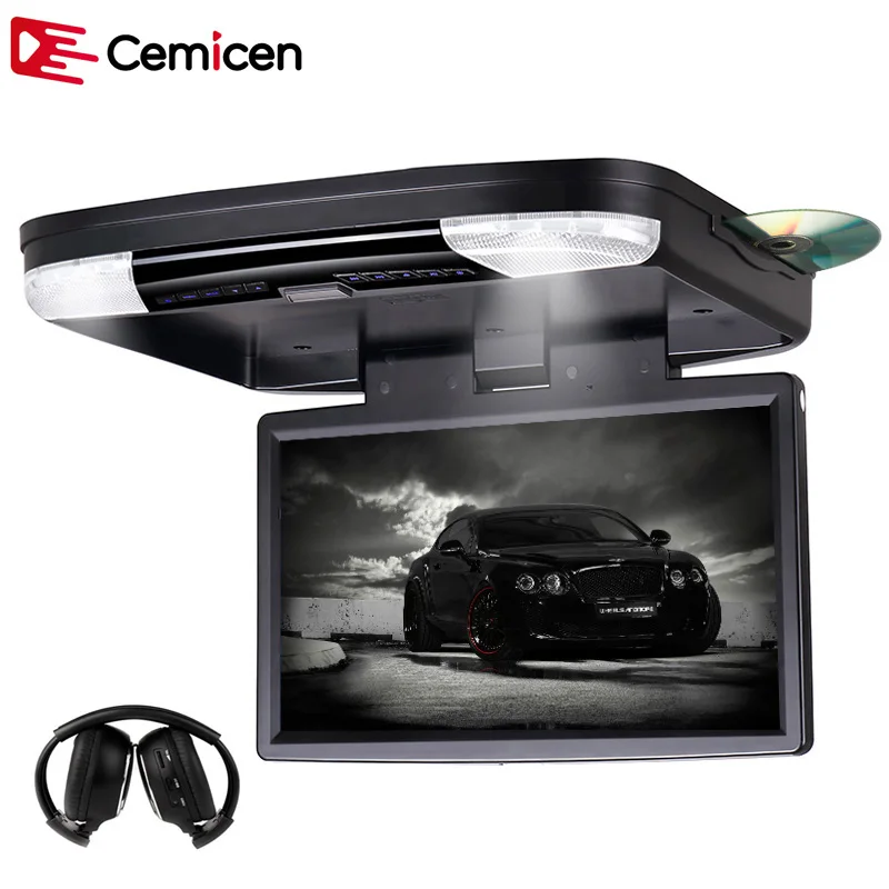 Монитор Автомобильный Cemicen 15 6 дюйма HD 1080P ИК/FM передатчик|Мониторы для авто| |