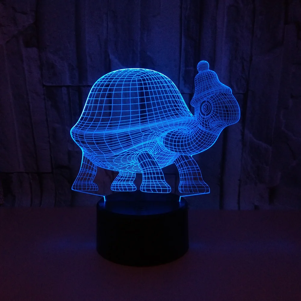 Новая черепаховая 3d лампа сенсорная светодиодная визуальная Usb Ночная
