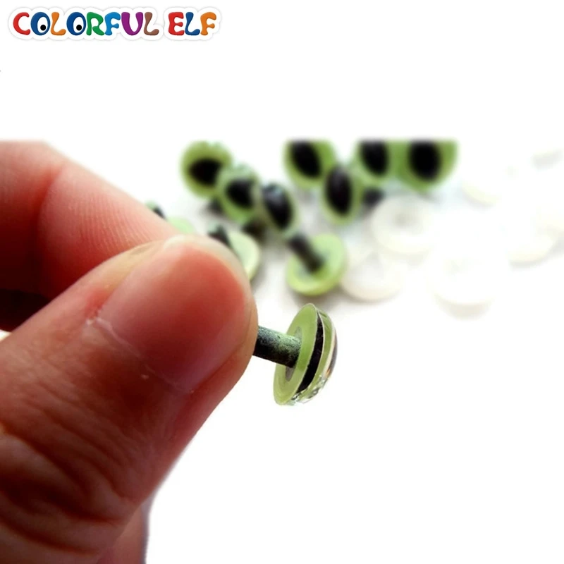 

Wholesale 100pcs 7.5mm/9mm/10.5mm/12mm Safety Eyes Cat For Toys come with washers