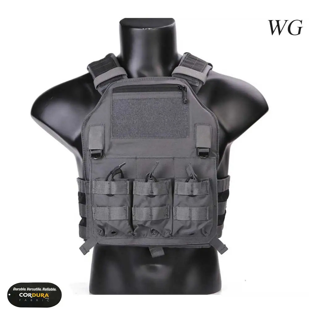 EMERSONGEAR Molle Vest 420 PLate Carrier Hunting Vest Military Paintball Tactical Molle Vest Chest Rig Multicam Tropic EMERSON - Цвет: WG