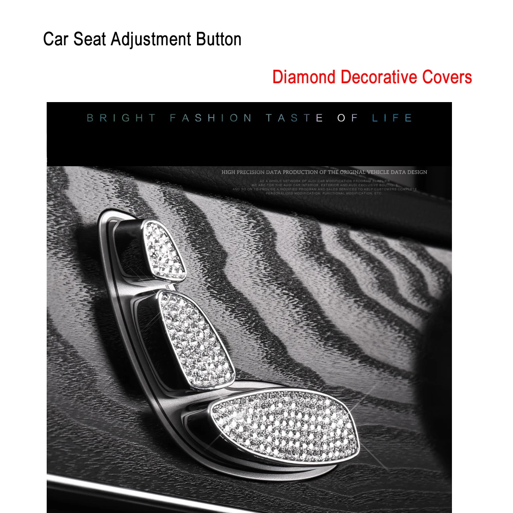 

Высококачественные трехцветные декоративные накладки на автомобильные сиденья со стразами для M/ercedes Be/nz New C-Class