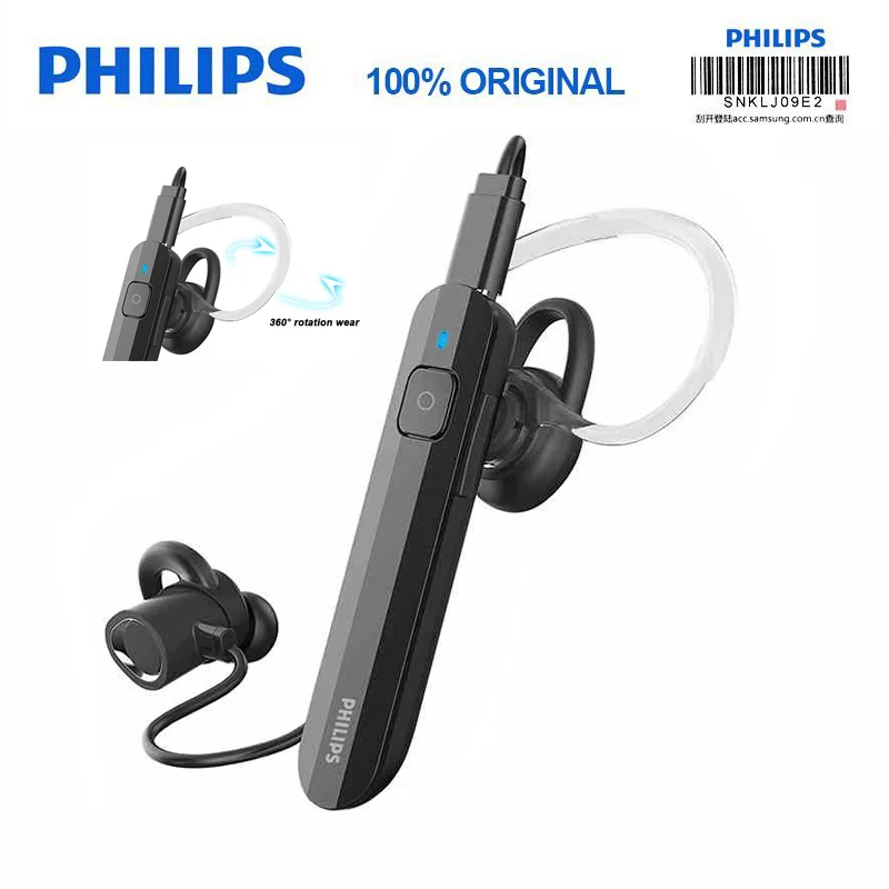 Philips Беспроводной гарнитура SHB1633 с Bluetooth 5 0 литий-полимерный объем Управление для