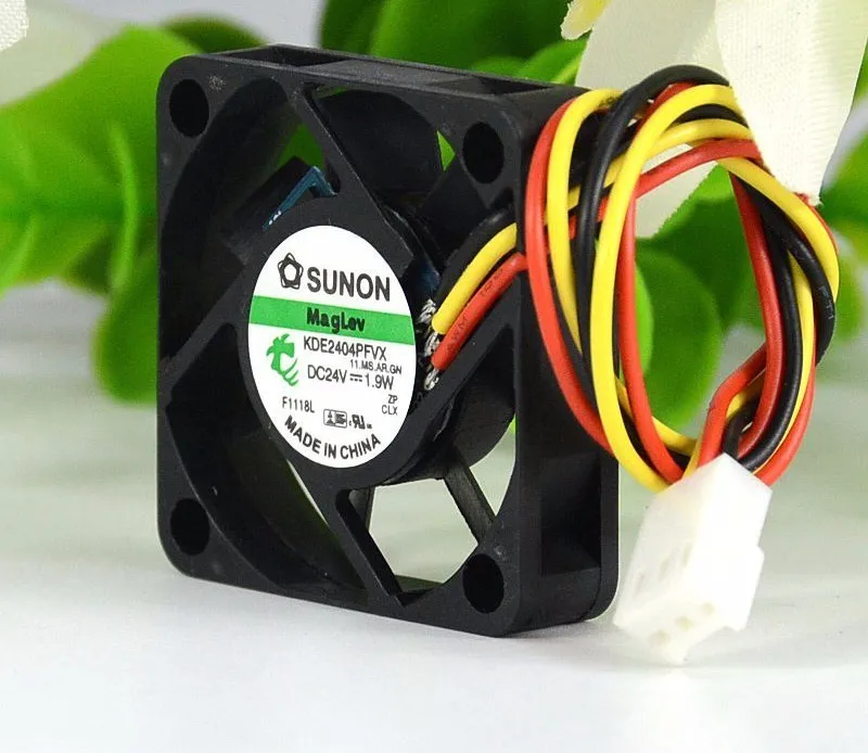 SUNON KDE2404PFVX 4010 40*40*10 мм DC 24V 1 9 W 4 см 3-Провода бесшумный Мощность компьютер Инвертор