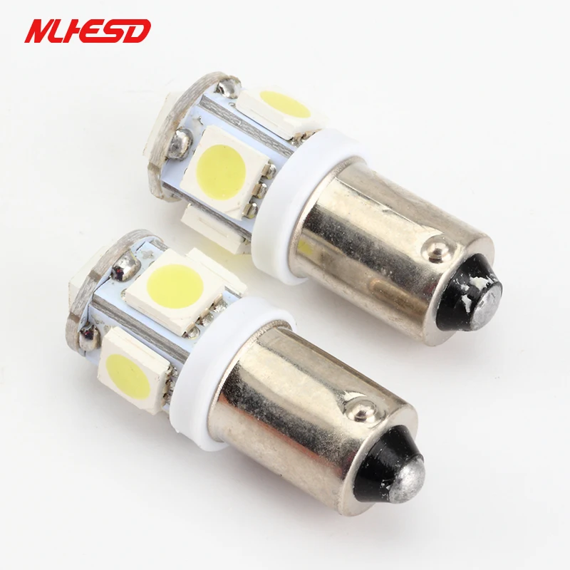 MLHESD 1 шт. Автомобильный светодиодный светильник Интерьер BA9S 5050 5SMD 6V 6 3 В 12 24