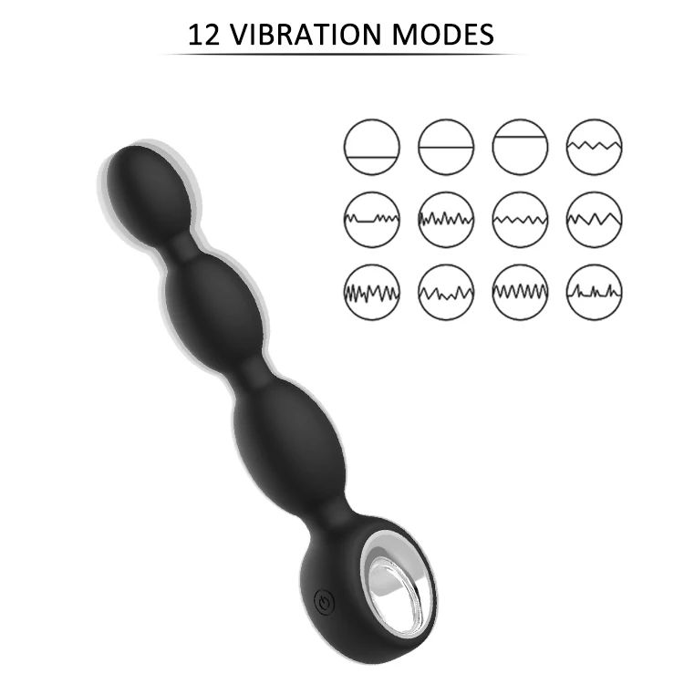 Anal Sex Toys For Men Vibrator Rotation Beads Male Prostate Massage Masturbator Butt Plug Silicone Erotic |