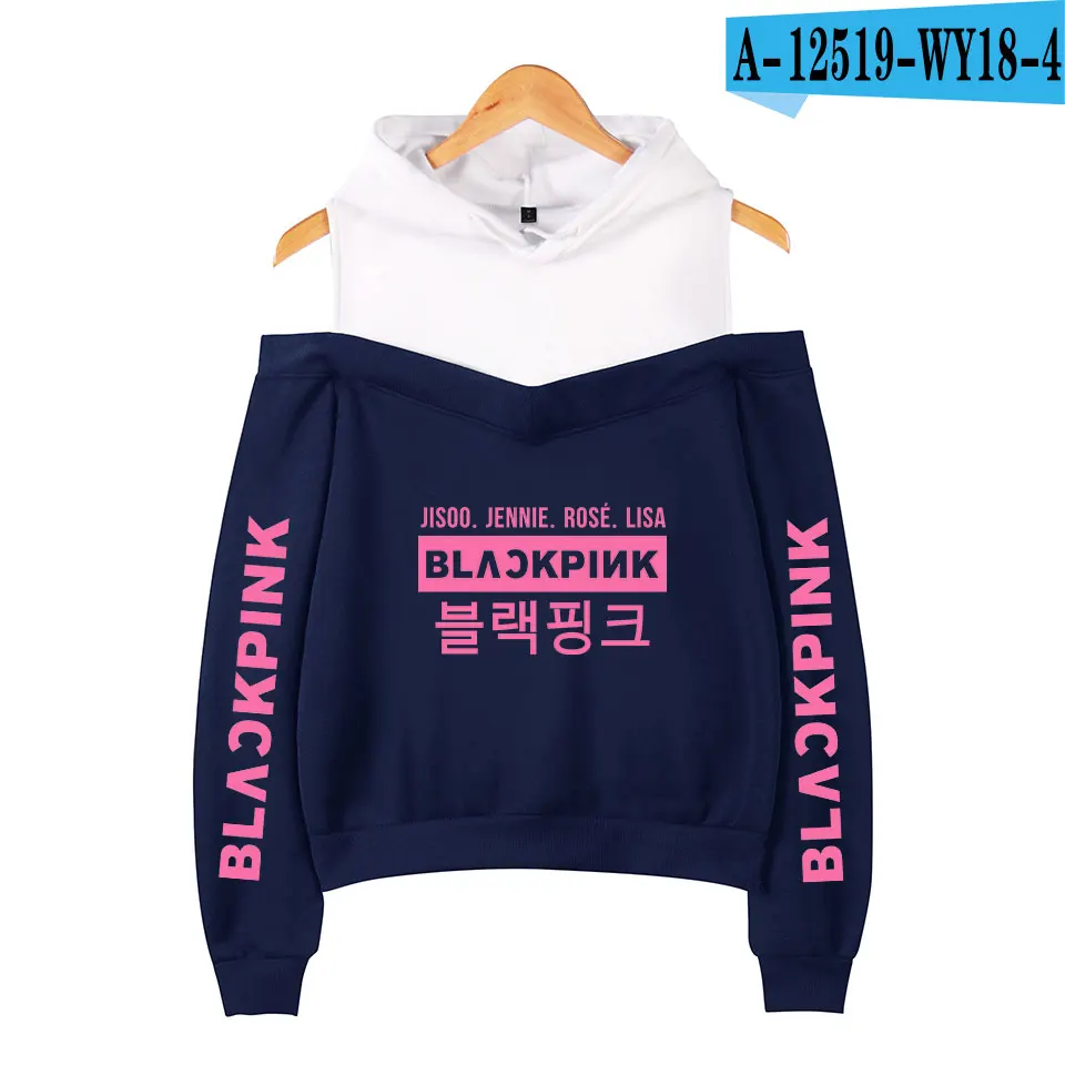 Черная розовая Kpop Женская Сексуальная Толстовка худи для девочек эксклюзивная хлопковая черная розовая K pop Повседневная осенняя одежда - Цвет: Мятный