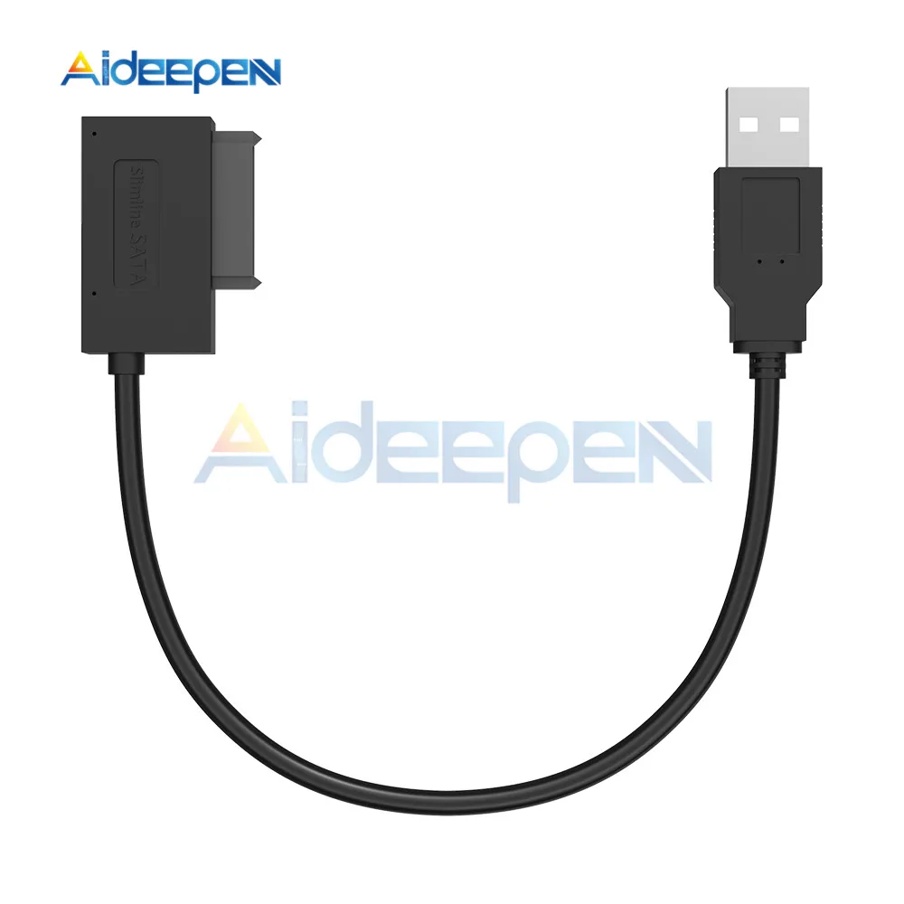USB 2 0 к Mini SATA 7 + 6 13 контактный адаптер конвертер кабель для ноутбука CD/DVD ROM тонкий