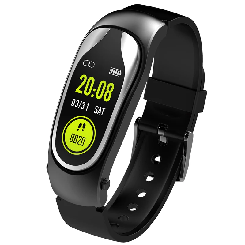 KingWear KR04 Bluetooth наушники Smartband 2 в 1 пульсометр Монитор артериального давления умный Браслет спортивный фитнес трекер группа