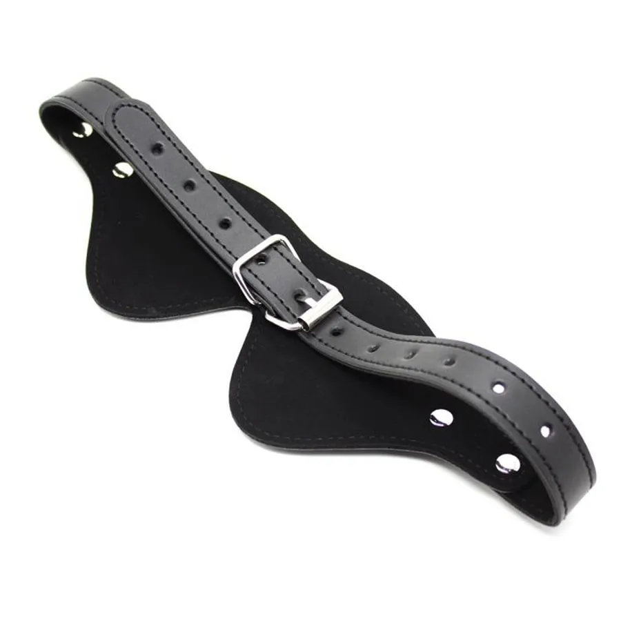 Кожаная маска для глаз с регулируемым ремешком повязкой на глаза блочным