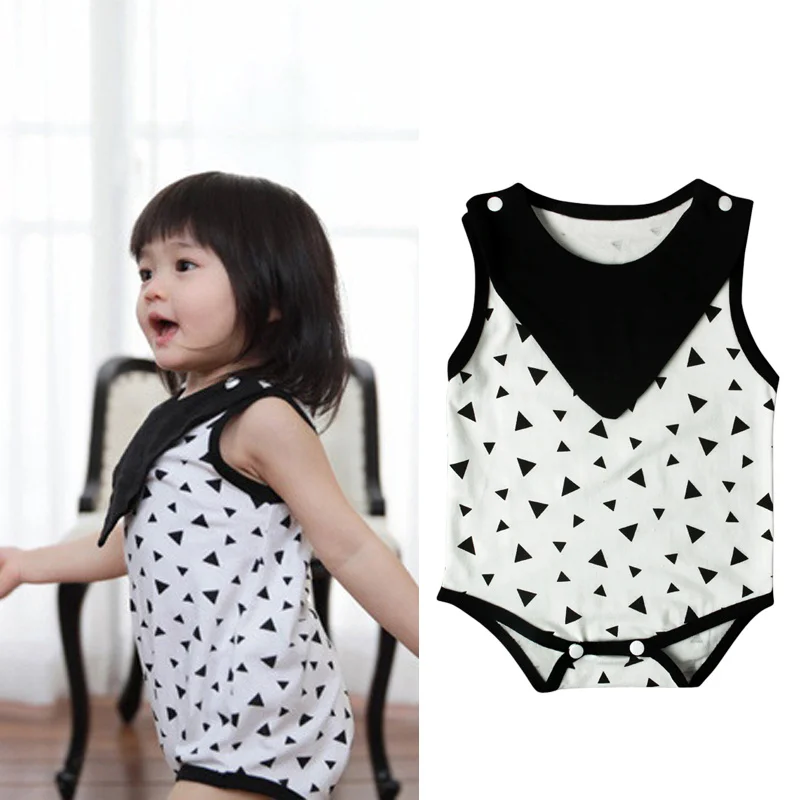 Коллекция 2017 года летняя одежда для новорожденных девочек черный комбинезон с