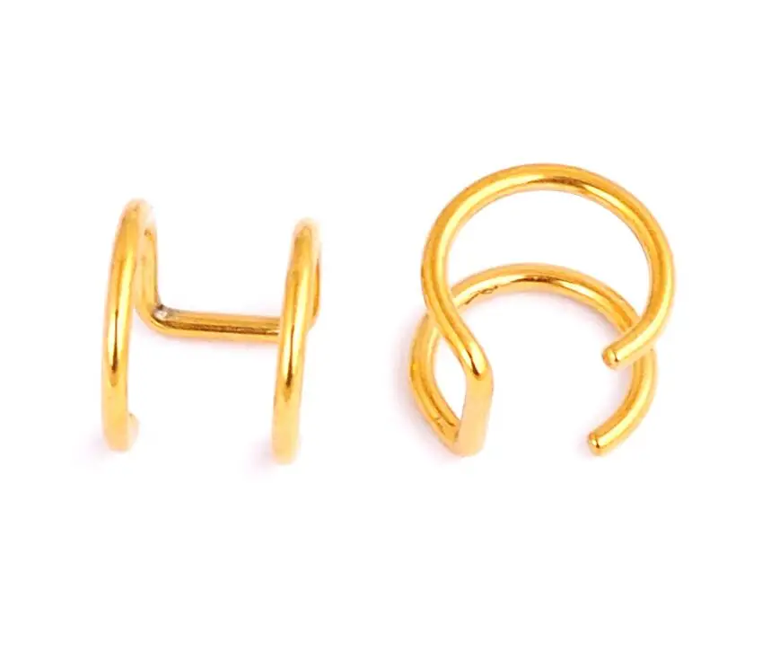 2pcs/lot Ear Clip- New Trendy Simple Cute Unique Unisex Hollow U Shape Cuff Earring No Piercing Gift Clip | Украшения и