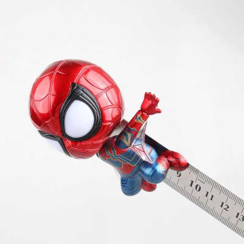 Q version shaking his head Spiderman Kneeling Crawling posture Plating color DOLL Action Collectible Statue Toy Figure | Игрушки и хобби