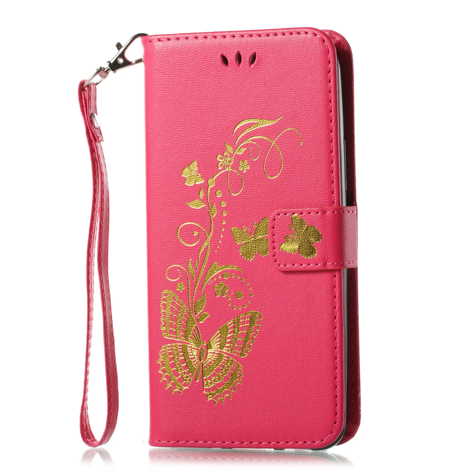 Rose red Флип Чехол Для huawei Y5 Prime-ра LX2 LX5 L22 бабочка чехол кожаный телефонный чехол с Y5 Lite DRA-LX2 DRA-LX5 DRA-L22 сумка - Цвет: Rose red