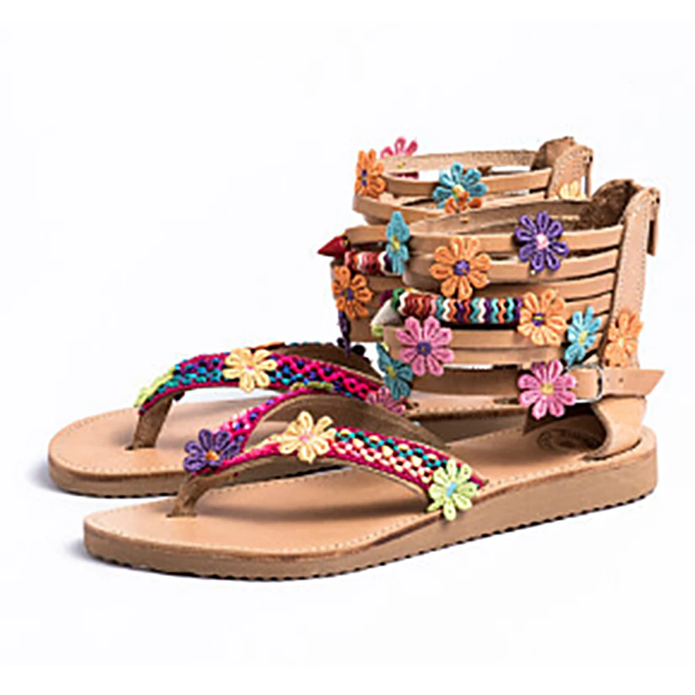 Женские сандалии с ремешком на щиколотке летние сандалии-гладиаторы в римском