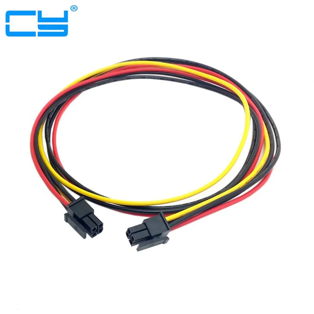 10 шт./лот ATX Molex Micro Ajuste Conector 4Pin Macho для Cabo de Alimentacao 60 см