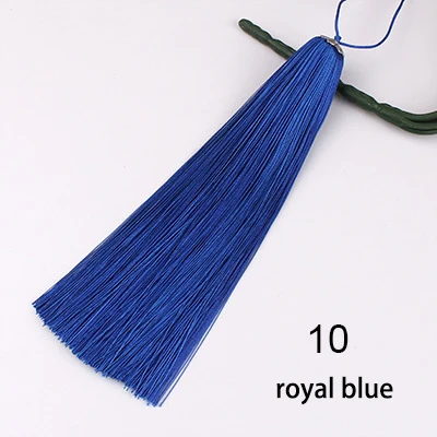 10 royal blue 2 шт. в упаковке, 17 см, шелковые кисточки, бахрома, кисточки, занавески, сделай сам, ремесла, подарок, кисточка, в поисках подвески, для изготовления ювелирных изделий, шьют, занавески, аксессуары - Цвет: 10 royal blue
