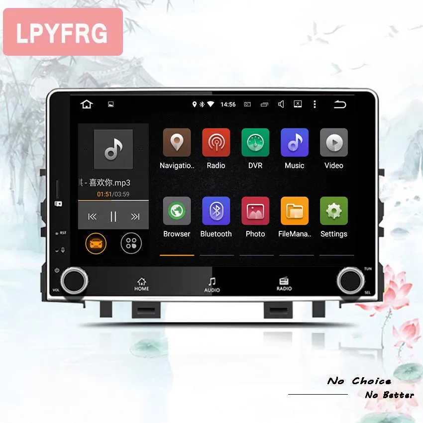 Автомобильный видеоплеер 9 дюймов IPS android 10 0 для K2 Rio 2017 2018 1024*600 с GPS навигацией