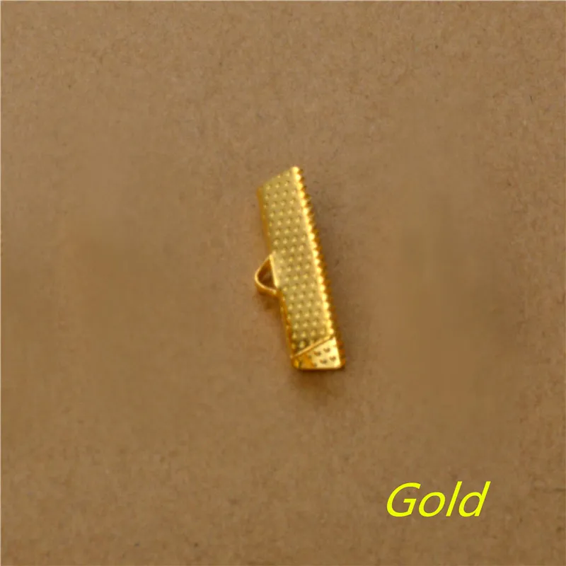 50 шт. Обжимные бусины бухта застежки концевые колпачки шнура ленты Кожаный Зажим