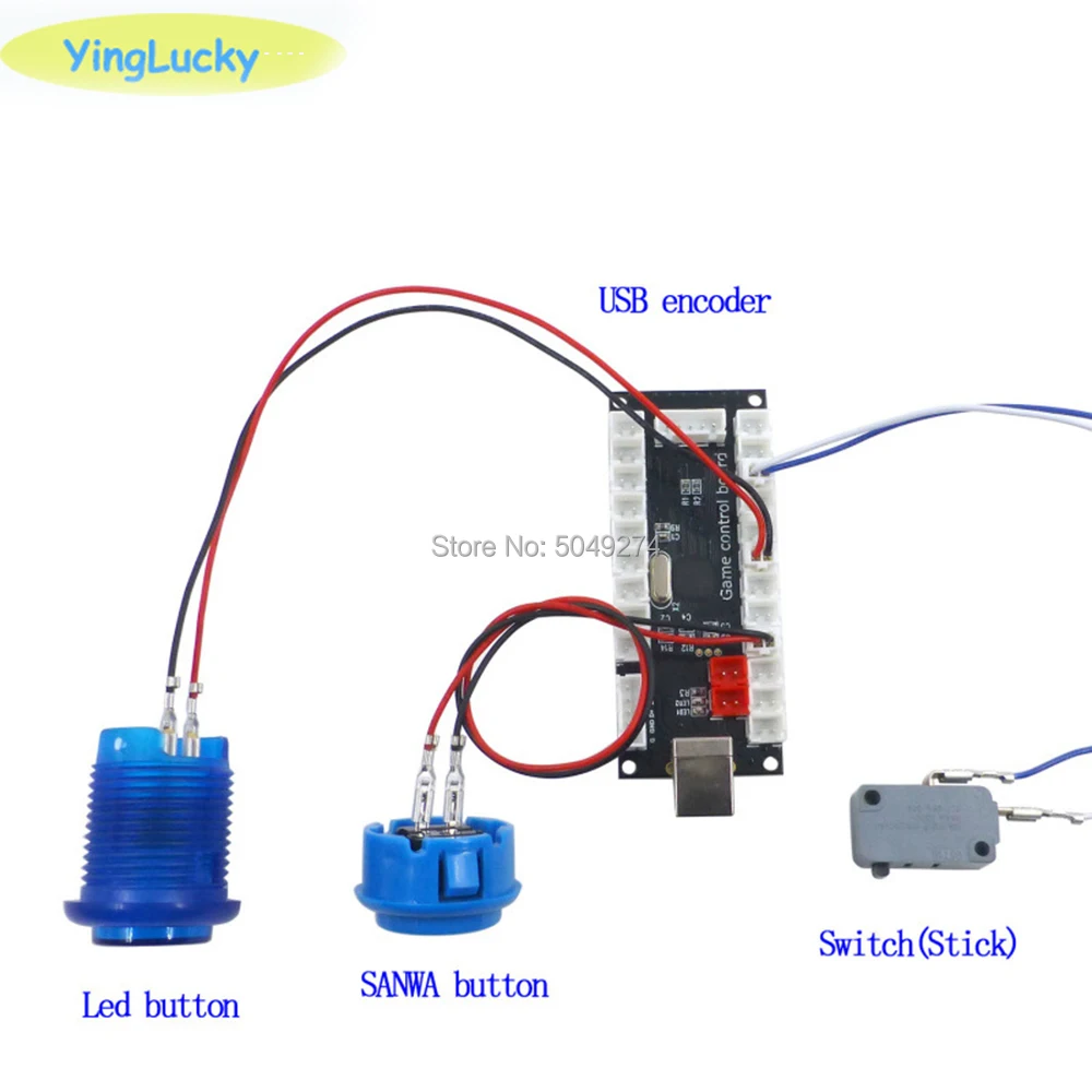 Аркадный джойстик USB с нулевой задержкой кодировщик компьютерная плата и кабель