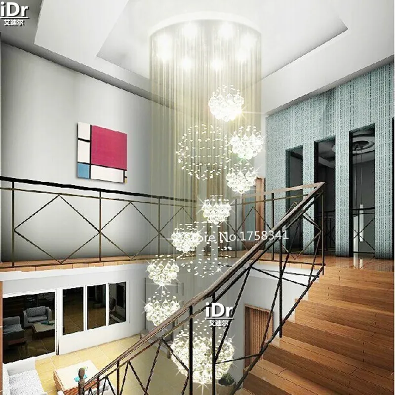 Современная люстра с 11 шариками для гостиной в penthouse пола лестницы зала