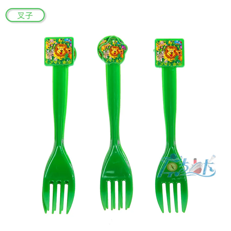 58 шт. джунгли Лев кружки тарелки салфетки соломы Подарочный пакет Ножи столовая