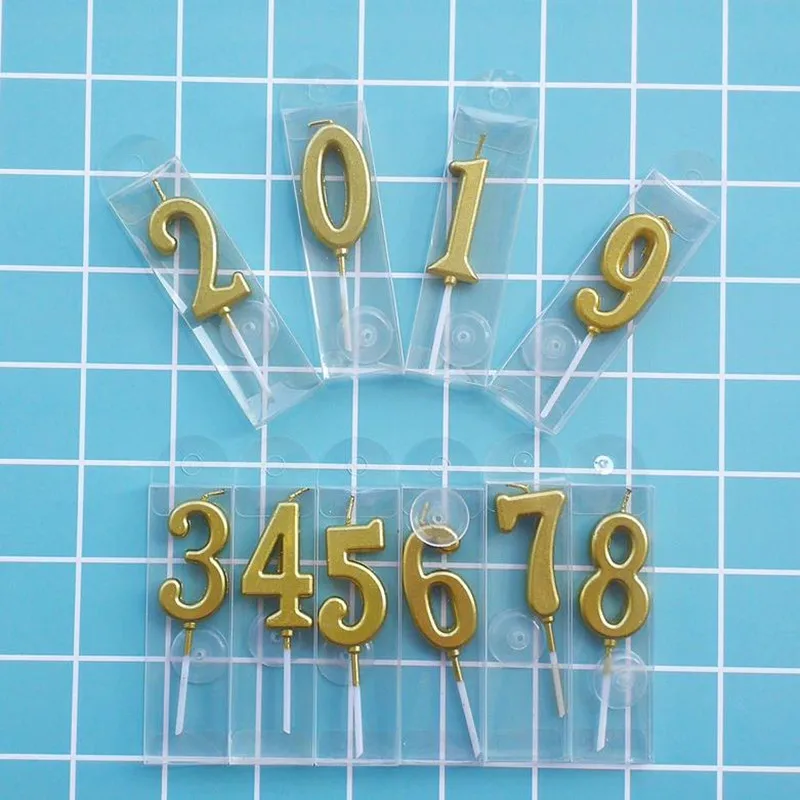 Детские свечи в виде цифр для праздника топперы капкейков украшения вечеринки на
