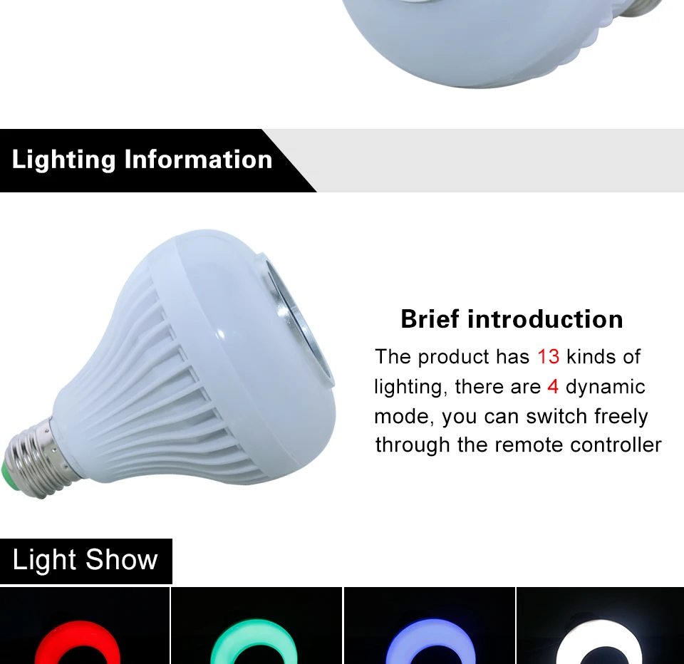 Умный E27 RGB Bluetooth динамик лампа Праздничные огни Рождественский музыкальный плеер лампа с регулируемой яркостью пульт дистанционного управления декоративный светодиодный светильник