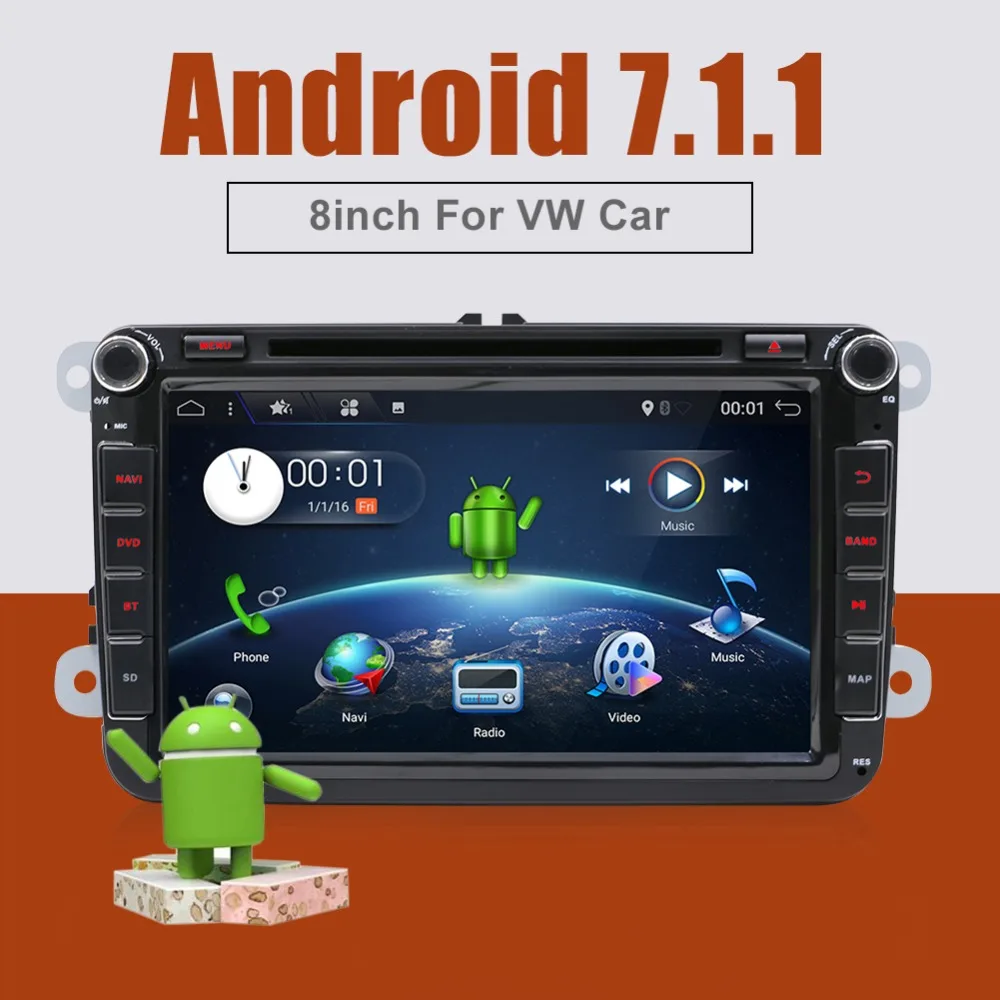 HD 1024*600 Android 7 1 Авторадио автомобильный мультимедийный плеер головное устройство