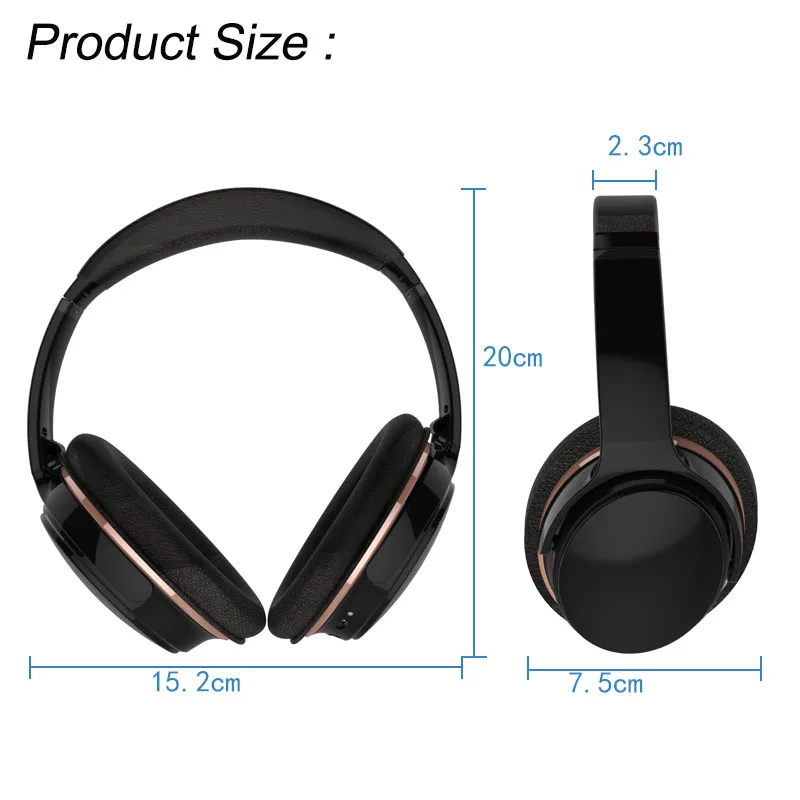 Беспроводные Bluetooth наушники XMXCZKJ, Накладные наушники CVC с шумоподавлением, беспроводная гарнитура с микрофоном для мобильного телефона/планшета